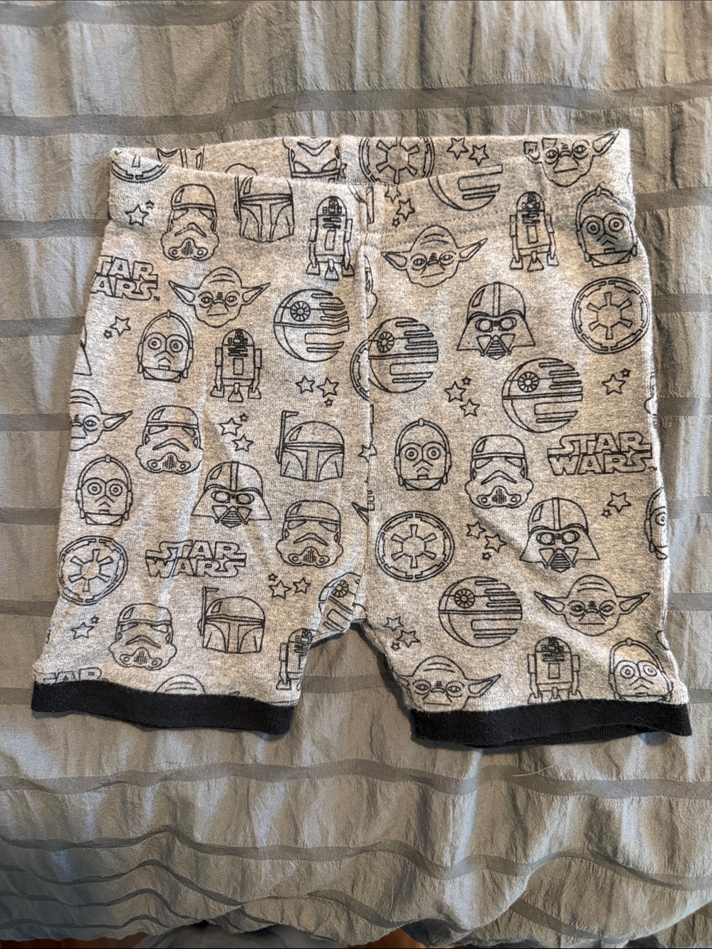 Old Navy Cream Star Wars Icon Print Shorts with Black Trim